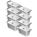 VEVOR 8 Pack Buffet Chafing Dishes 5.93L Gastronorm Pans Steam Table Pans Tray  with Lid 6-Inch Deep Catering Food Pan