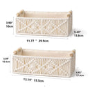Macrame Storage Baskets Boho Decor Box Handmade Woven Decorative Countertop Toilet Tank Shelf Cabinet Organizer for Bedroom