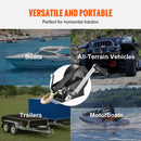 SucceBuy Hand Winch BoatTrailer Winch Heavy Duty Rope Crank Polyester Strap and Two-Way Ratchet Manual Operated Hand Crank Winch