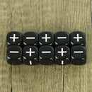 Fate Dice Opaque Black  White 10PCS 16mm for Board Game Accessories
