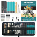 Premium 50/52Pcs Professional Drawing Sketch Pencils Set Wood Pencil Tool Kit Charcoal Pencil Artist Beginner Art Supplies