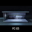 1/64 Diorama Car Parking Lot Model LED Light Underground Double-layer Car Garage Scene Model Display