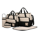 Miss Lulu Set of 5 Baby Wrap bag Mother Diaper bag with handbag bag Shoulder bag Bottle Holder & Wrap Backs