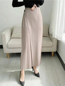 YUDX Women Pleated Solid Color Ankle-length Pants Elastic Waist Wide Leg Straight Female Trsouser Loose 2026 Summer