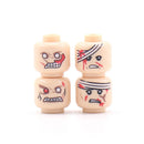 56pcs/Lot DIY Figures Head Building Blocks Accessories Laugh Cry Cute Angry Facial Expression Mini Bricks Toys Model Kids Gifts