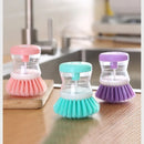 Kitchen Wash Pot Dish Brush Washing Utensils with Washing Up Liquid Soap Dispenser Household Kitchen Cleaning Accessories