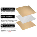 250x250mm 适用于QIDI Q1 Pro、Ankermake M5 PEI板 双面粉末涂层弹簧钢板 纹理PEI板 适用于Anker Make M5
