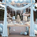 2pcs Sage Green Wedding Arch Chiffon Sheer Drapes ,Wedding Arch Drapes Sheer Backdrop Curtain for Wedding Ceremony Party Decor