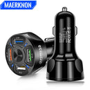 Car USB Charger Quick Charge 3.0 4.0 Universal 18W Fast Charging in car 4 Port mobile phone charger for samsung s10 iphone 11 7