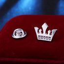Classic Royal Crown Brooch Golden Lapel Pin Men's Shirt Collar Accessories Stainless Steel Small Brooches Pins Wedding Jewelry