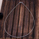 Elegant Simple Choker Collars Necklace For Women Real Pure 925 Sterling Silver Jewelry 16 18 20 22 24 Inch