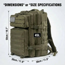 45L Tactical Travel Backpack Molle Large Capacity Multi Pocket Storage Bag Durable Wear Resistant Camping Hiking Trekking Bushcraft Daypack Heavy Duty Rucksack For Men Women Business Trips Mountain Climbing Daily Commute Lugg