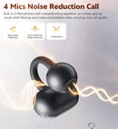 QCY Crossky C50 Clip On Earbuds Open Ear Wireless Bluetooth 6.0 Headphones 35H Playtime Earphones Comfortable for Fitness IPX5