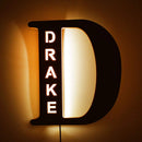 Custom Letters LED Night Light Wooden Engraved Name Home Decor Wedding Birthday Party Christmas New Year Decoration Lover's Gift