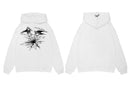 Punk Lyrical Print Clothing Oversized Hip Hop Pullover Streetwear Men's Hoodies Harajuku Fashion Tops Goth Hooded Sweatshirt Y2K