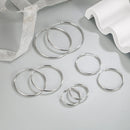 New 925 Sterling Silver 3MM Thick 3/4/5/6CM Hoops Earrings For Women Luxury Quality Jewelry Accessories 2023 Trend Free Shipping