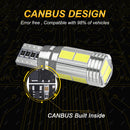 2 PCS T10 W5W 194 LED Bulbs For Car LED Signal Light Canbus Error Free 12V 10SMD 6500K White Wedge Side Trunk License Plate Lamp