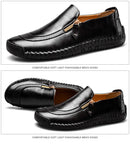Handmade Leather Men Shoes High Quality Men Loafers Comfortable Soft Sole Walking Shoes Hot Sale Moccasins Men Driving Shoes New
