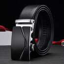 Genuine leather cow belt, men's belt with automatic buckle, trendy and versatile texture, middle-aged and young business belt