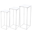 3Pcs Metal Geometric Flower Pot Rack Holder Plant Display Stand Home Decor Column Flower Stand For Wedding Party Centerpiece