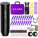 DM Wireless Tattoo Machine Kit 4.0MM Stroke 1500mAh High-Capacity Battery with 5ml Tattoo Pigments Cartridge Needles Ink Cup
