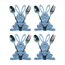 4Pcs/set Easter Knife Fork Bags Non-woven Cartoon Sheep Easter Rabbit Cutlery Holder Bag Tableware Organizer Easter Decorations