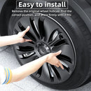 4PCS for Tesla Model Y 19 Inch Hub Cap Performance Replacement Wheel Cap Automobile Hubcap Full Rim Cover Accessories 2018-2022