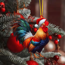 2D Christmas Tree Pendant 2D Flat Acrylic Xmas Tree Hanging Ornaments Cartoon Home Decor New Year Christmas Gifts