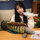 40cm Simulation Fish Plush Toy Stuffed Animal Piranha Perch Cat Toy Parent-child Interactive Game Cute Sofa Pillow for Kids Gift