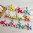 The Koonsian | Faceted Flower-Embedded Acrylic Balloon Dog Keychain