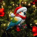 2D Christmas Tree Pendant 2D Flat Acrylic Xmas Tree Hanging Ornaments Cartoon Home Decor New Year Christmas Gifts