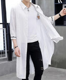 Men's Shirts Styles Trench Coat Mid-Length Sunscreen Cothing Outwear Men's Thin Outwear Clothing