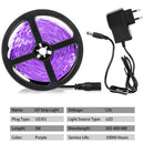 UV LED SMD2835灯带 柔性LED灯带 紫外线UV灯 385-400nm 黑光 2835 SMD DC12V LED灯条