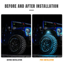1个装汽车卡车游艇拖车灯底盘辉光LED灯防水LED霓虹灯适用于Jeep ATV UTV越野岩石灯