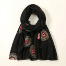 Wholesale New Floral Cotton Scarf Women Thin Flower Embroidered Shawls And Wraps Foulard Hijab Stoles Vintage Sunscreen Scarves