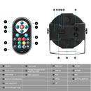 Datewink 4PCS Flat Par Lights With Bag 36LEDs RGB Stage Lighting Effect DMX512 For DJ Disco Karaoke Wedding Party Club Christmas