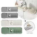 Silicone Faucet Splash Pad Kitchen Foldable Drainage Mat Multipurpose Toilet Soap Storage Slope Design for Rapid Drainage