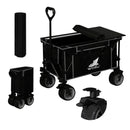 Foldable Wagon Garden Cart with Removable Tray Wheels Large Capacity Transport Cart for Picnic Beach Camping  Shopping