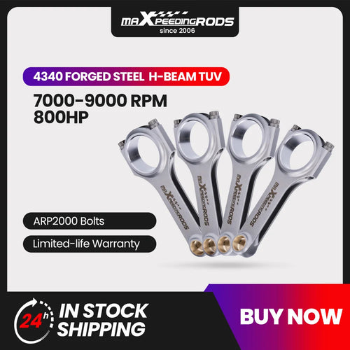 4pcs Racing 4340 H Beam Connecting Rod Con Rods Conrod for Volvo B230 ARP Bolts