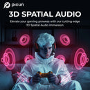 Picun G3 Gaming Wireless Headphone with Mic Over-Ear Headphones Bluetooth 5.4 40mm Driver 2.4G/Wireless/Cable USB Headsets 65H