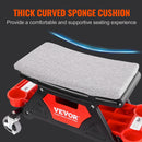 SucceBuy Rolling Mechanic Seat 300LBS w/ Wheels Tool Trays Drawer Heavy Duty Roller Creeper Seat for Home Garage DIY Automotive
