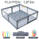 2026 Baby Playpens Light Gray Corralito for Baby Playground with Pull Ring Child Safety Barrier Fence Ball Box Game Playpen