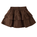 2025 Autumn and Winter New Girls Corduroy Skirt Children Trendy Cake Skirt Pleated Skirt with Safety Pants