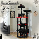Multi-Level Cat Tree Tower with Scratching Posts&Board, Hammock, Cat Condo, Spacious Top Perch,Dangling Balls for Indoor Cats