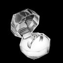 Crystal Transparent Rings Earrings Display Boxes Wedding Ring Packing Jewelry Boxes Valentine's Day Jewelry Organizer Gift Box