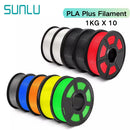 SUNLU PLA PETG PLA Plus 线材 10 卷 3D 线材 1KG/卷 1.75mm 100% 线材整齐排列 适用于欧盟美国 3D 打印