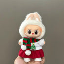 Labubu 配饰衣服 适用于 V1 V2 V3 V4 Labubu 圣诞鹿套装 Labubu 红色服装 圣诞时尚礼物