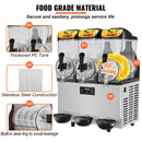 VEVOR 36L 3 Tanks Electric Slushy Granizing Machine Juice Dispenser Cold Drinks Maker Stainless Steel for Soda Cola Commercial
