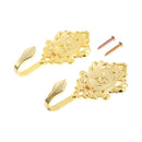 2Pcs Rose Pattern Vintage Drapery Curtain Holdbacks Tieback Hooks Wall Hook for Cloth-hat Hook Curtain Drapery Zinc Alloy