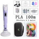 带20/30色PLA耗材的儿童3D打印笔，3D创意玩具儿童礼物，带便携包